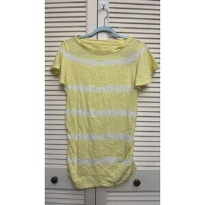 Isabel Women's Maternity Top Short Sleeve W Ruching Up Both Sides Size XS